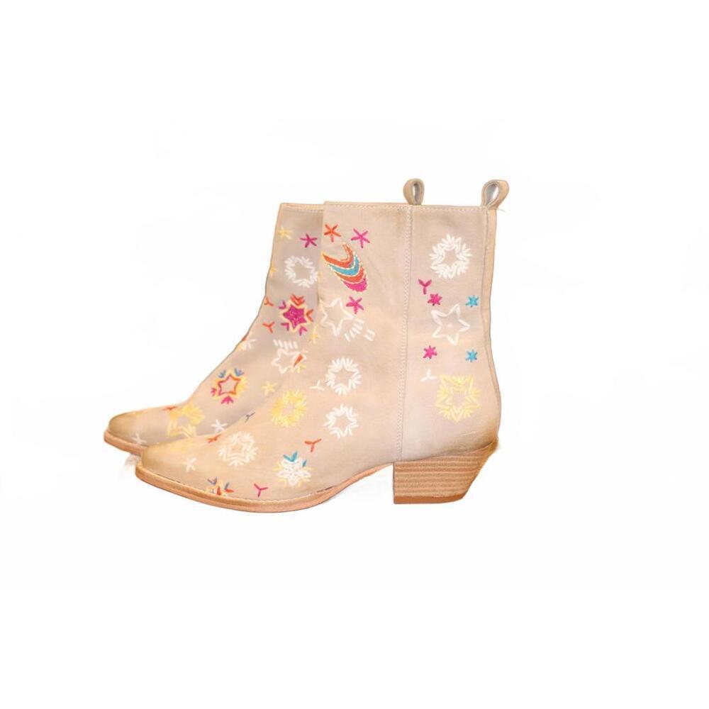 Free People Women's Bowers Embroidered Western Boots, Size 39/8.5 NWT
